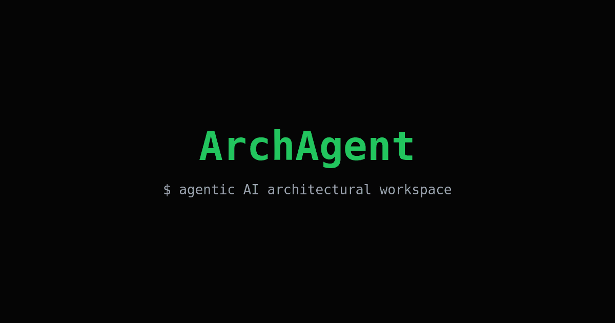 ArchAgent — AI Architectural Design Platform - Full-stack web application screenshot
